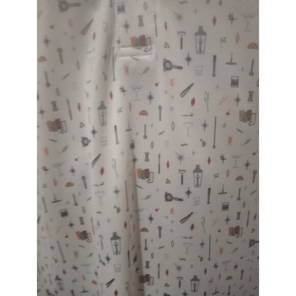 Johnnie O Polo Shirt Mens 2XL White All Over Print Geometric Performance Drinks - Picture 6 of 13